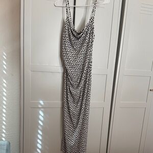 Zara Black and White Polka Dot Maxi Dress